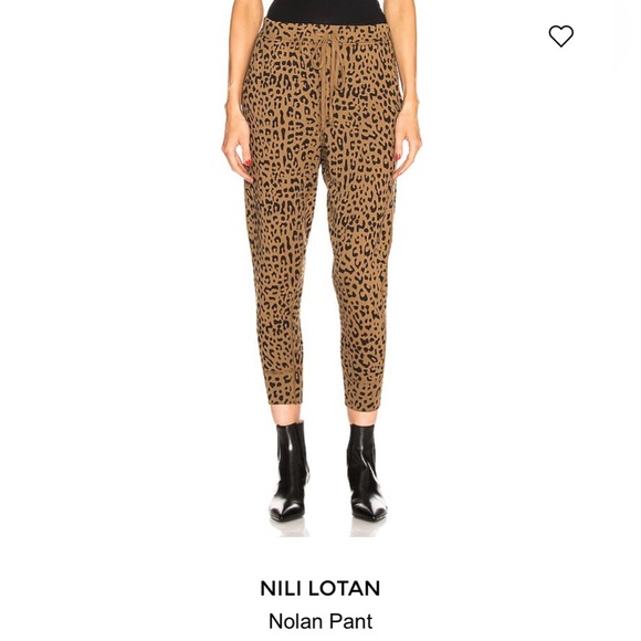 Nili Lotan Nolan sweatpants - Whiskey Leopard Print - Picture 6 of 9